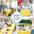 thumbnail image 5 of Yellow Tablecloth for Rectangle Tables - Waterproof and Spillproof Washable Fabric Table Cloth for Dining Room Kitchen Party, 60 x 102 Inch, 5 of 5