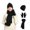Black, variant on Winter Thermal Knitted Gloves Scarf Hat Set with Touchscreen Compatibility for Cold Weather Outdoor Activities and Ear Protection Light Purple One Size