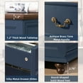 thumbnail image 7 of Joaxswe 7 Drawer Dresser for Bedroom, 54" Wide Dresser Organizer Chest of Drawers for Nursery Dark Blue, 7 of 7