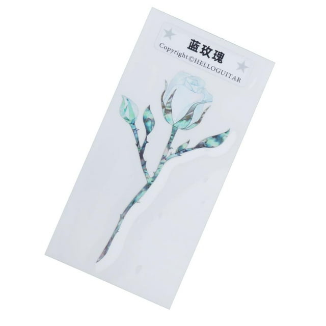 Milaget Guitar Bass Body Decals Stickers Headstock Inlay Sticker Blue Rose Musical Acces
