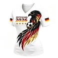 thumbnail image 4 of 2026 Soccer Game Shirts for Women National Soccer Fan Shirts with Eagle Germany Flag V Neck Short Sleeve Top Game Day Outfit XS-5XL, 4 of 4