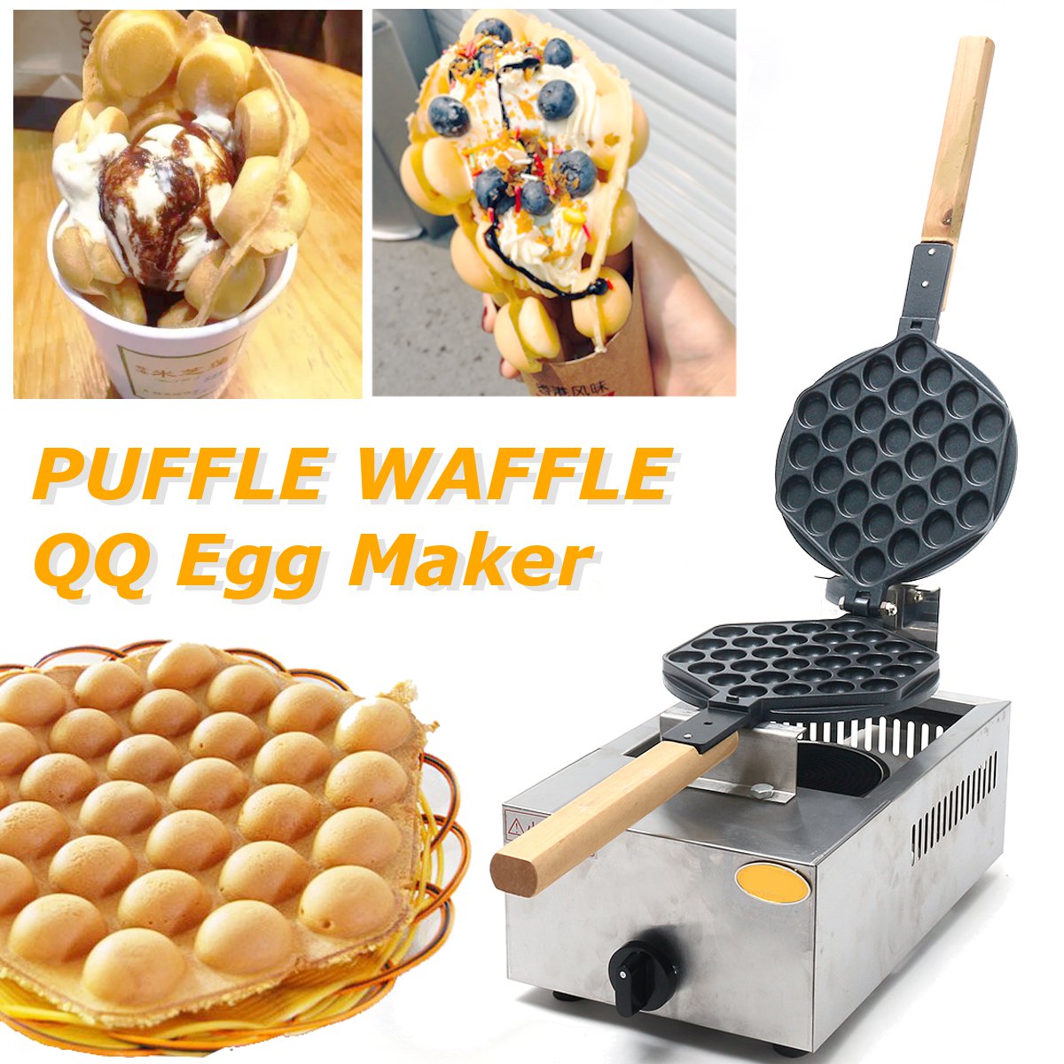 Rotating Non-Stick Hong Kong Waffle Maker Bubble Egg Cake Oven Bread  Rotated Pan Cooking | Walmart Canada