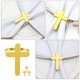 thumbnail image 2 of KAKOWELY hebillas para servilletas, porta anillos de servilleta cruzados, hebillas para servilletas de hotel, decoración para mesas de boda, 2 of 4