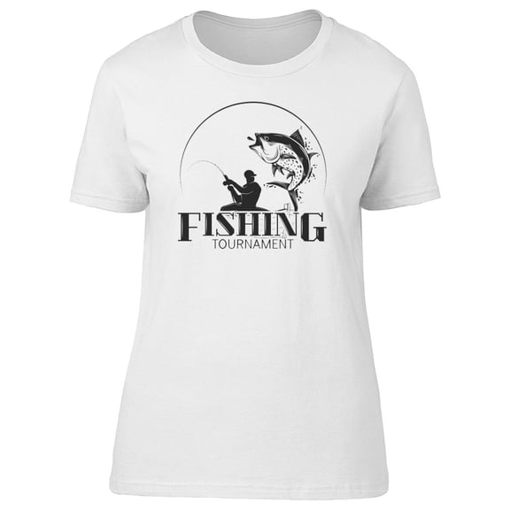 Fishing Label With Text Tee Men's -Image by Shutterstock