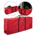 thumbnail image 3 of Sac de Rangement pour Arbre de Noël Extra Large Imperméable avec Fermeture Éclair, Poignées Doubles pour Fournitures de Déménagement Rouge 165x38x76cm, 3 of 9
