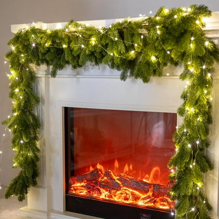 6FT Seasonal Artificial Christmas Norfolk Pine Garlands with LED String Lights Pine Needle Cypress Garland for Holiday Winter Indoor Outdoor Decor #C 6FT Seasonal Artificial Christmas Norfolk Pine Garlands with LED String Lights Pine Needle Cypress Garland for Holiday Winter Indoor Outdoor Decor #C