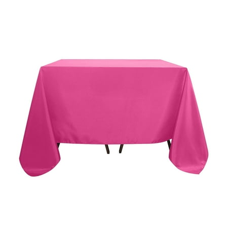 

90 Square Polyester Table Overlay for Wedding Kitchen Dining Events - Fushia