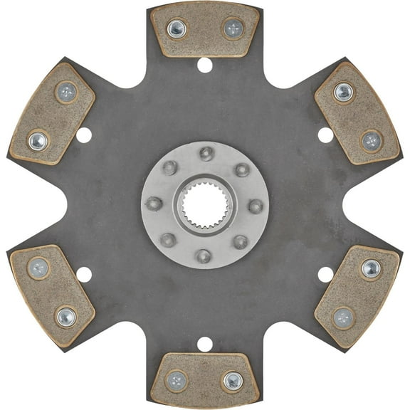 10-1/2 In Metallic Clutch Disc, Solid Hub, 1-5/32In 26-Spline