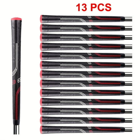 13pcs CP2 Pro Wrap Golf Grips - Anti-Slip High-Tack Rubber With Control Core Technology, Reduced Taper Design & Textured Pattern For Superior Traction - Standard/Midsize/Jumbo Sizes (Blue) US