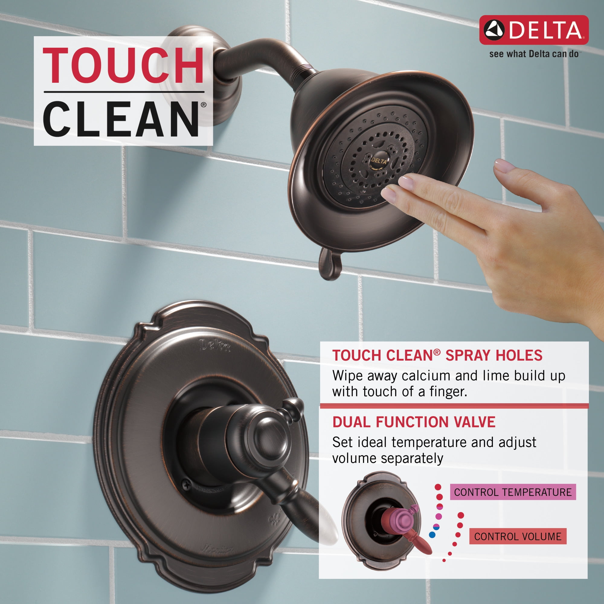 Delta Victorian Monitor 17 Series Shower Trim In Chrome T17255