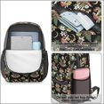 thumbnail image 4 of Mushroom and Moth Black Pattern 17" School Backpacks for Teens,Waterproof Oxford Fabric,S-Shape Padded Straps for School,Travel,Hiking,Camping, 4 of 6