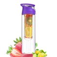 thumbnail image 1 of AMERTEER 700 Ml Portable Fruit Infusing Infuser Water Bottle Sports Lemon Juice Bottle Flip Lid, 1 of 5