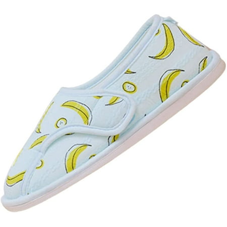 

PIKADINGNIS Women Cute Slippers Cootton Adjustable Closure Breathable Memory Foam House Slides Anti-Slip Indoor Outdoor Shoes