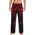 thumbnail image 1 of Balery Red Gothic Skeleton Throne Pantalones de pijama para hombre, pijama ultraligero, pantalón de descanso-XX-Large, 1 of 6