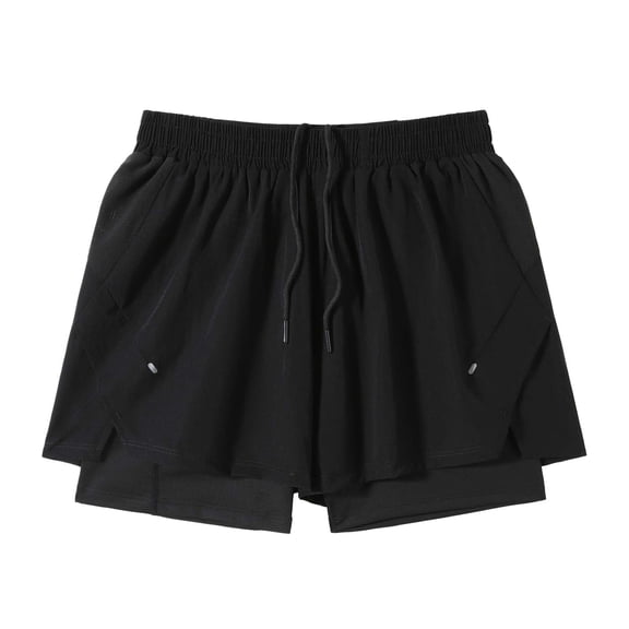 Relaxed Fit Shorts – Men’s Cargo Style Shorts Running Shorts Men's Quick Drying Track And Field Three Quarter Pants With Double Layer Pants Sports And Fitness Can Be Put Cell Phone