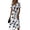 White, variant on Minjewel Ladies Floral Casual Fashionable Short Sleeve V-Neck Dress for Spring Summer Women's Daily Casual Wear,Gray,S