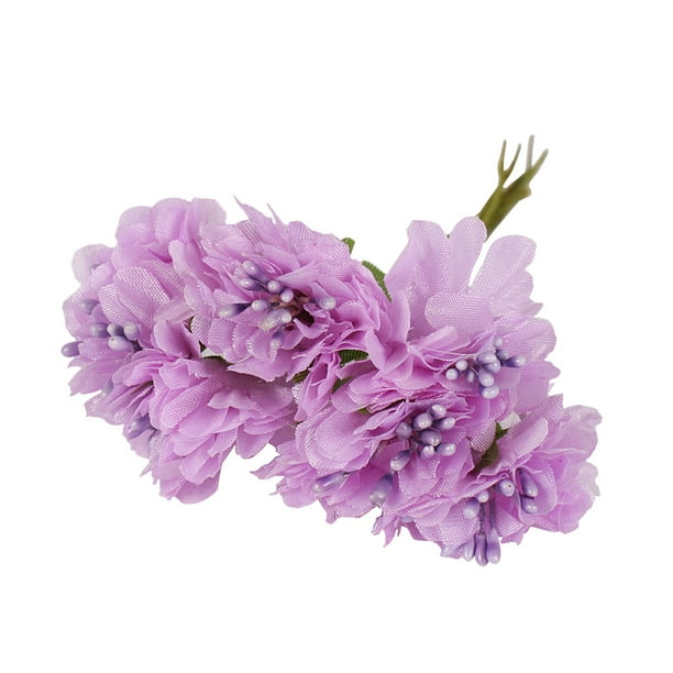 Bearachild 6/8/10/12/50/70/90 Uds. Mezcla de flores moradas cereza estambre bayas paquete DIY Navidad pastel de boda caja de regalo decoración de coronas Flores artificiales No.05 Bearachild HA002016-05