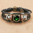 thumbnail image 2 of Fankiway 12 Constellation Bracelet Charm Leather Rope Bracelet Ladies Men Hand Woven Rope Bracelet Punk Chain Cuffs, 2 of 2