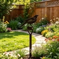 thumbnail image 6 of Linnome Iron Garden Stake Decoration Metal Yard Ornament with Ground Insert for Outdoor Garden Fence Courtyard Farm 11.8x3.4in Black#04, 6 of 6