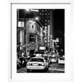 thumbnail image 2 of Art.com Urban Scene with Yellow Cab by Night at Times Square, Manhattan, NYC, Black and White Photography Photographic Print by Philippe Hugonnard, White Frame Wall Art, 17" x 21", 2 of 5