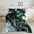 thumbnail image 2 of Erosebridal Green Grey Marble Comforter Sets Twin Size, Contemporary Abstract Art Comforters & Duvets, Reversible 2pcs, 2 of 8