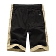 thumbnail image 2 of SSLR Men's Color Block Striped Flat Front Casual Shorts Pants, 2 of 6