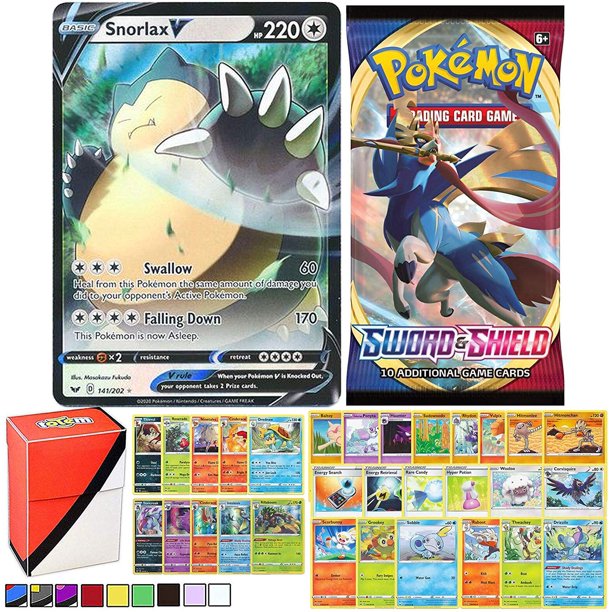 Totem World Sword And Shield Collectors Lot V Card Guaranteed With Booster Pack 5 Rare 5 Foil Holo Regular Pokemon Cards And Totem Deck Box Walmart Com Walmart Com