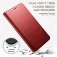 thumbnail image 2 of Case for iPhone 15, Luxury PU Leather Wallet Folio Phone Case with Kickstand Card Holder Magnetic Flip Shockproof Protective Cover for iPhone 15 (6.1 inch), Red, 2 of 16