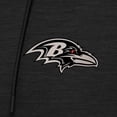 thumbnail image 2 of Men's Antigua Heather Black Baltimore Ravens Spikes Raglan Quarter-Zip Hoodie, 2 of 2