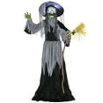 thumbnail image 1 of Outsunny Animated Halloween Decoration, Animatronics Witch, Black, 1 of 10