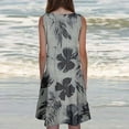 thumbnail image 3 of Womens Summer Sleeveless Casual Dresses Crewneck Tank Dresses Trendy Floral Print Beach Vacation Sundress, 3 of 5