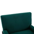 thumbnail image 7 of Accent Arm Chair, Mid Century Modern Chair, Industrial Slant Armchair with Metal Frame, Leisure Living Room Chair, Bedroom Chair, Comfy Single Armchair for Office Dorms Apartment Lounge, Emerald, 7 of 7