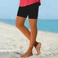 thumbnail image 4 of FAIWAD Women's Elastic Waist Short Leggings Casual Quick Dry Biker Shorts Hollow Out Breathable Beach Short Pants, 4 of 9