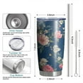 thumbnail image 6 of 20 Oz Pioneer Flower Coffee Tumbler Double Wall Insulated Stainless Steel Water Bottle | Metal Reusable Thermoses Flask with Cup Cap | Leak & Sweat Proof with Anti-Dust Lid, 6 of 7