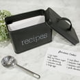thumbnail image 2 of AuldHome Design Farmhouse Enamelware Recipe Box (Black); Vintage Style Metal Recipe Holder and Organizer for 4 x 6 Inch Recipe Cards, 2 of 8