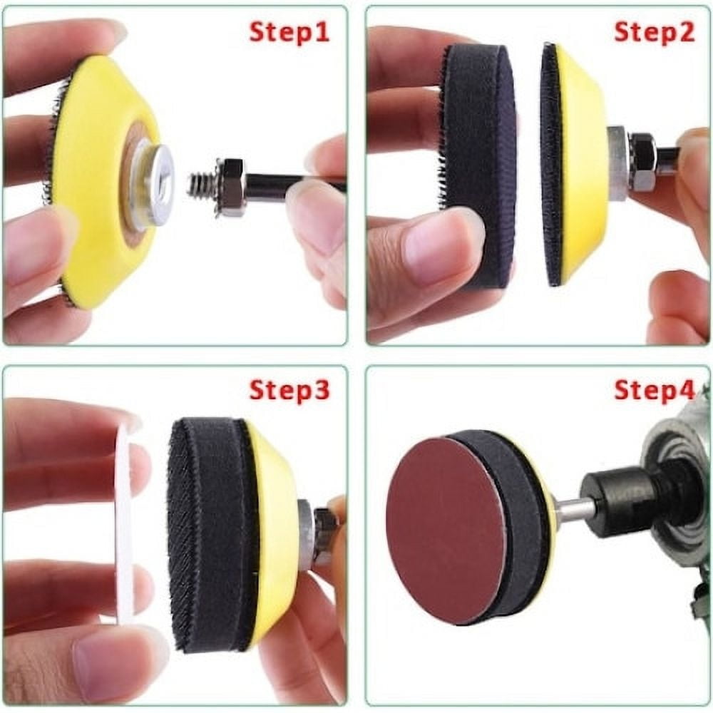 Professional Hook And Loop Sanding Disc For Random Orbital Sander, High Quality Sandpaper Electro Coated For Uniform Grit Distribution, 50Mm (2 Inch)
