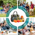 thumbnail image 6 of FORMRS Insulated Lunch Bag for Work School Unisex Large Capacity Cooler with Shoulder Strap, Green Floral Garden, 6 of 6