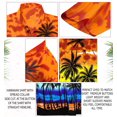 thumbnail image 6 of HAPPY BAY Men's Hawaiian Shirts Short Sleeve Button Down Shirt Mens Vacation Shirts Summer Beach Casual Tropical Shirts for Men Funny 4XL Island View, Orange, 6 of 7
