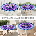 thumbnail image 7 of Colorful Tie Dye Mandala Pattern Round Fitted Tablecloth with Elastic Edge,Dining Table Cover Waterproof,Outdoor Round Tablecloth for Camping,Dining,Indoor and Outdoor, 7 of 7