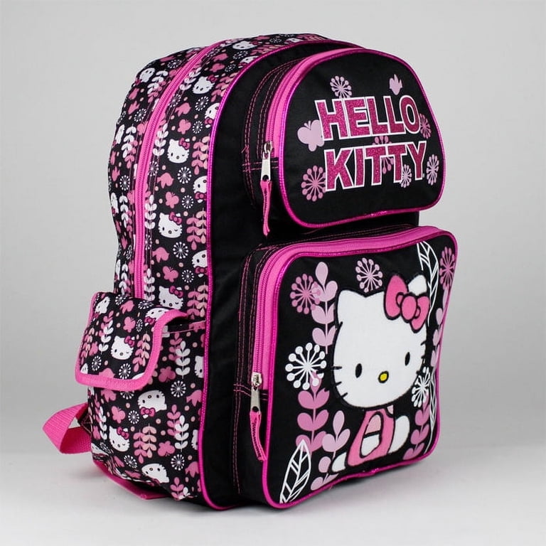 Hello Kitty 16" Black and Pink Backpack - 3082213 Hello Kitty 16" Black and Pink Backpack - 3082213