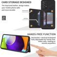 thumbnail image 4 of SaniMore for Samsung Galaxy A53 5G 6.5" PU Leather Case RFID Blocking, Back Magnetic Button Flip Wallet Cover Built-in Card Slot & Multi-Angle Kickstand Ultra-Thin Full Body Protective Shell, Black, 4 of 7
