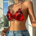 thumbnail image 6 of Kilaqueen Sparkly Sequin Bras for Women Spaghetti Strap Halter V Neck Bikini Tops Fashion Sexy Club Party Festival Outfits, 6 of 6
