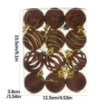thumbnail image 3 of HCBY 12 Pcs Velvet Christmas Balls, Flocked Xmas Tree Ornaments with Ribbon Hangers for Holiday Decor, Home and Party Decoration Gift idea(Brown,1.54"), 3 of 6