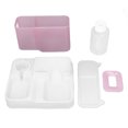 thumbnail image 2 of Dispensador automático de comedero para gatos con ventana de visualización transparente, comedero para perros de gran capacidad, dispensador de agua, color rosa, 2 of 15