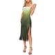 thumbnail image 4 of Vestido Maxi de Tirantes Espagueti Chic de Verano para Mujeres con Cuello de Cowl, Tejido Elástico y Fluido, Ideal para Invitadas de Boda, Color Verde, 4 of 5