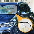 thumbnail image 4 of Foldable Car Windshield Sunshade UV Sun Visor Protector Blocks UV Rays Keeps Vehicle Cool 55x27.6 Inch Watercolor Painting Of Yellow Roses, 4 of 8