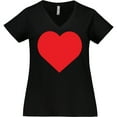 thumbnail image 3 of Inktastic Red Heart Women's Plus Size V-Neck T-Shirt, 3 of 5