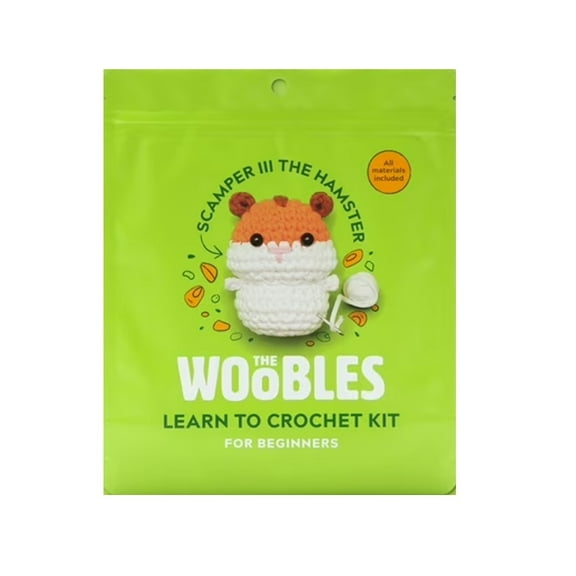 The Woobles Beginner Crochet Amigurumi Kits - Hamster