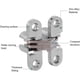 thumbnail image 2 of BR Bisagra invisible de aleación de zinc para puerta plegable (43,7 mm), 2 of 5