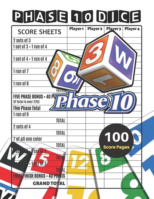 Phase 10.24 Phase 10 Score Sheets V.4 Perfect 100 Phase Ten Score